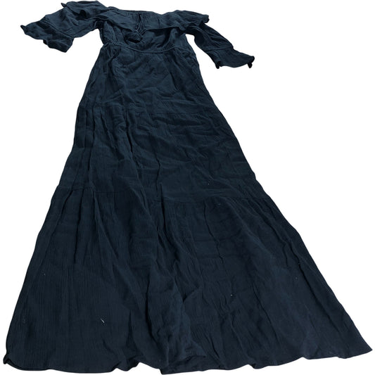 River Island Black Bardot Maxi Dress - Size 8