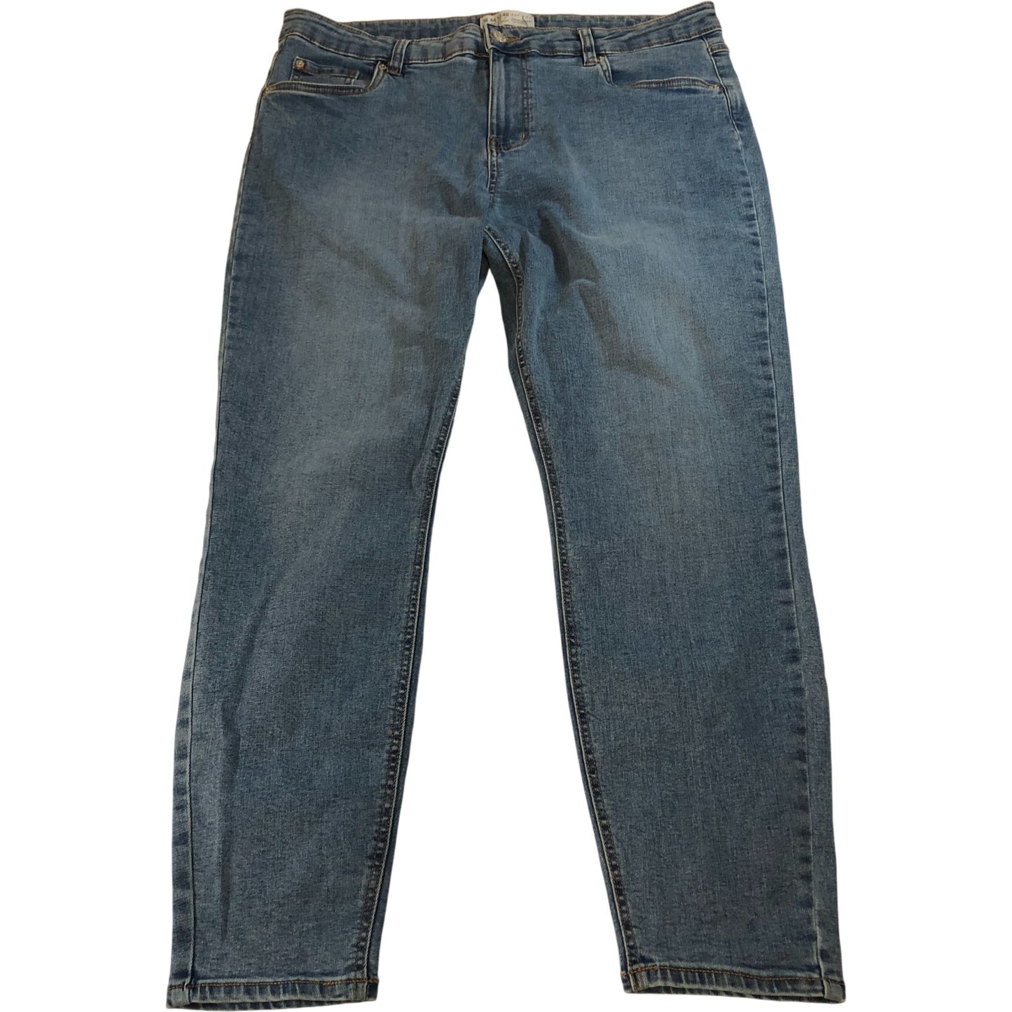 Slim Fit Jeans Women's Light Blue Denim Trousers Uk16