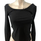 River Island Relaxed Bodysuit UK8 Women's Long Sleeve Black Cotton Blend