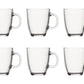 BODUM BISTRO Transparent Coffee Mug 0.35L 12oz Pack of 6 New