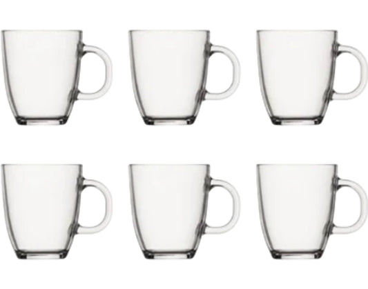 BODUM BISTRO Transparent Coffee Mug 0.35L 12oz Pack of 6 New