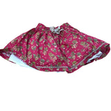 Trotters Red Floral Print Skirt Size 10-11 Years Girls Cotton Elastic Waist