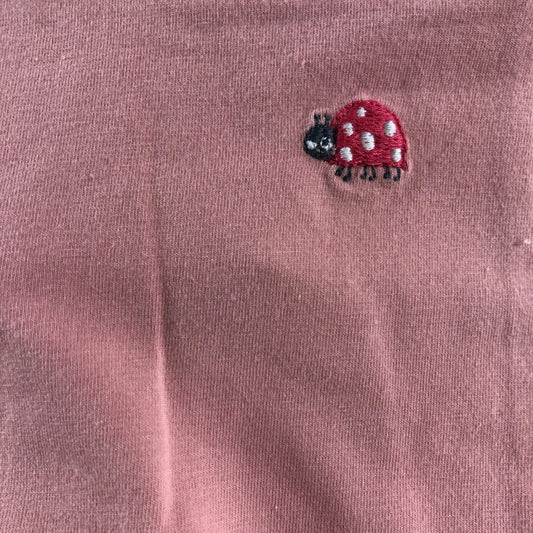 Mini Cuddles Baby Trousers 6-9 Months Girls Pink Bunny Ladybug Print - 3 Pack