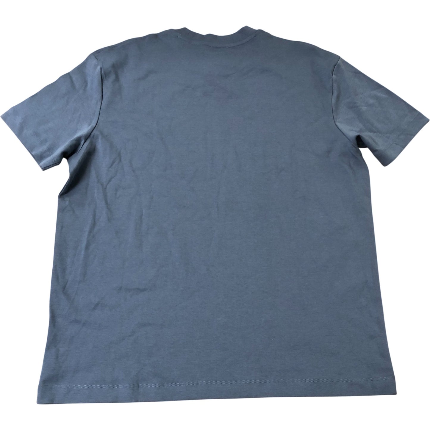 Massimo Dutti Men's T-Shirt Size L Blue Cotton Classic Fit Short Sleeve