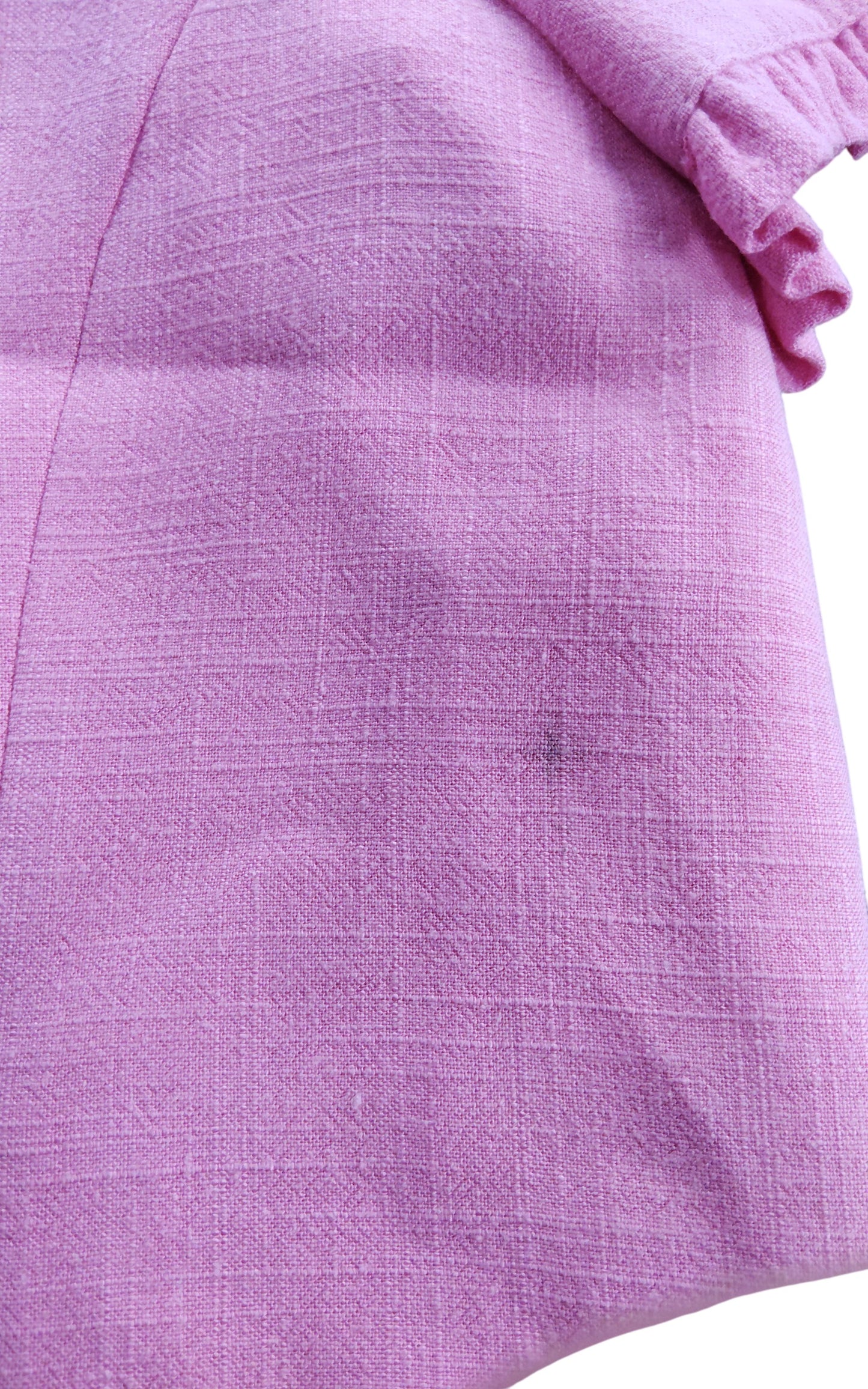 River Island UK10 Women's Pink Blouse Frill Detail Short Sleeve Top