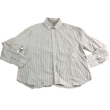 River Island Men's Casual Striped Shirt Size M Beige White Stripes
