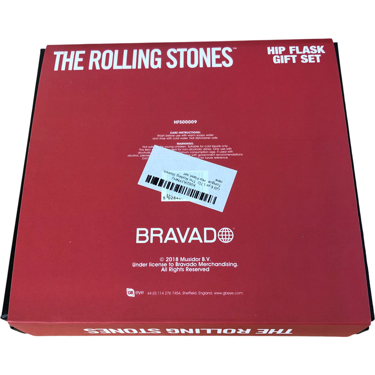 The Rolling Stones Tongue Hip Flask Set (2 Shot Cups & Funnel) Official Bravado