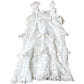 River Island Girls White Ruffle Dress 6 Years Frill Neck Summer Style