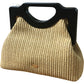 River Island Woven Handbag With Black Handle Stylish Women's Accessory New