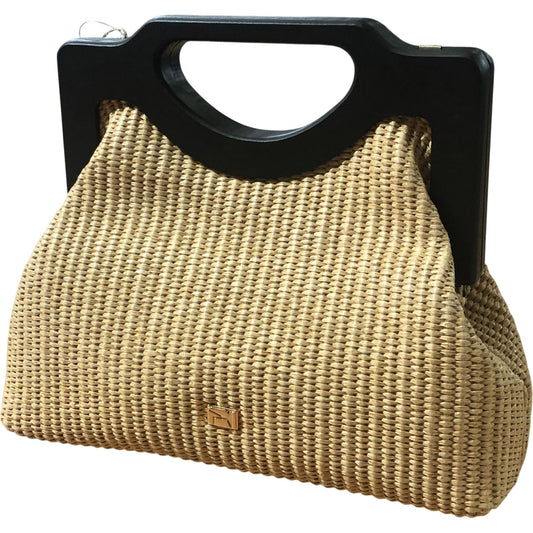 River Island Woven Handbag With Black Handle Stylish Women's Accessory New