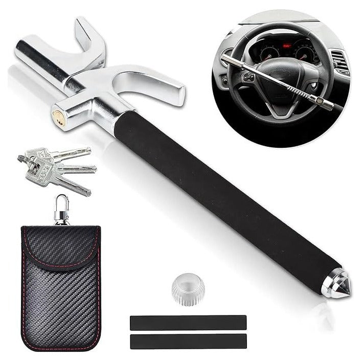 BURNTOP Car Antitheft Lock Model 381 Steering Wheel Security Device New