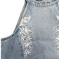 River Island Denim Sleeveless Top 10Yrs Women's Floral Embroidered Blue
