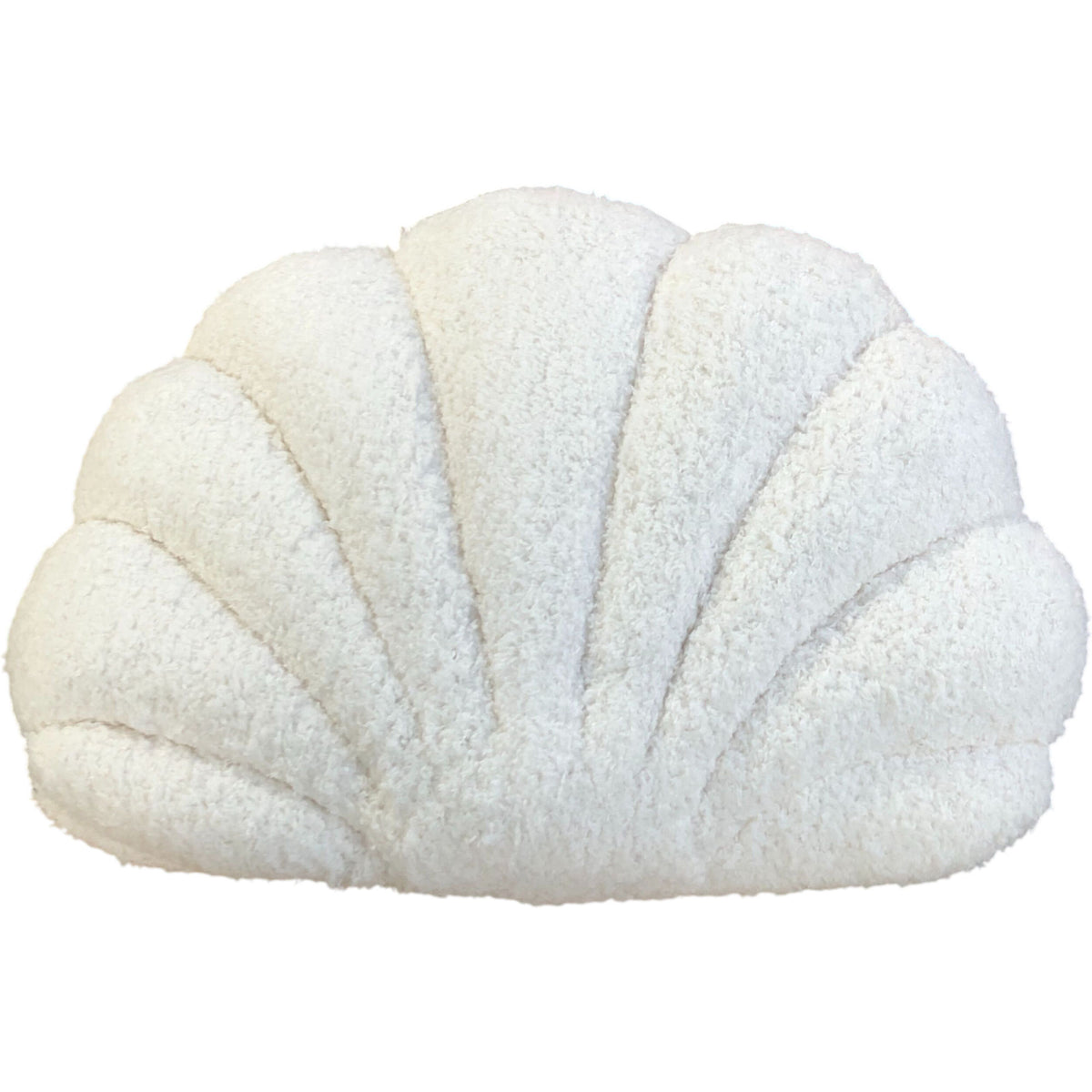 Small Seashell Throw Pillow Soft Plush White 34x27cm