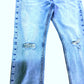 River Island 7-8 Years Girls Ripped Denim Jeans Light Wash