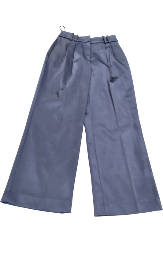 River Island Wide Leg Trousers UK8 Women's Navy Formal Style Polyester