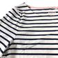 Boden White/Navy Striped Long Sleeve Top - Size 12