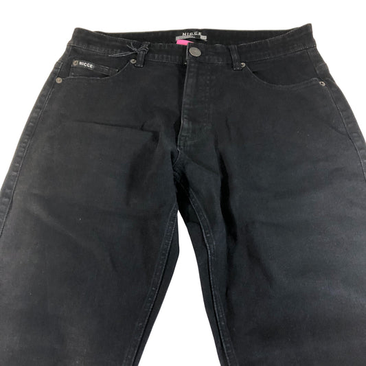 Nicce Men's Black Jeans 32W 30L Regular Fit Stylish Casual Trousers