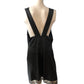 Lace Trim Black Slip Dress UK16 Women's Elegant V Neck Adjustable Straps