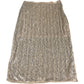 Sequin Embellished Skirt Size 16 Women's Party Midi Length Dress Beige