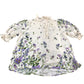 River Island Floral Ruffle Blouse UK8 Women's Cream Lightweight Viscose Top