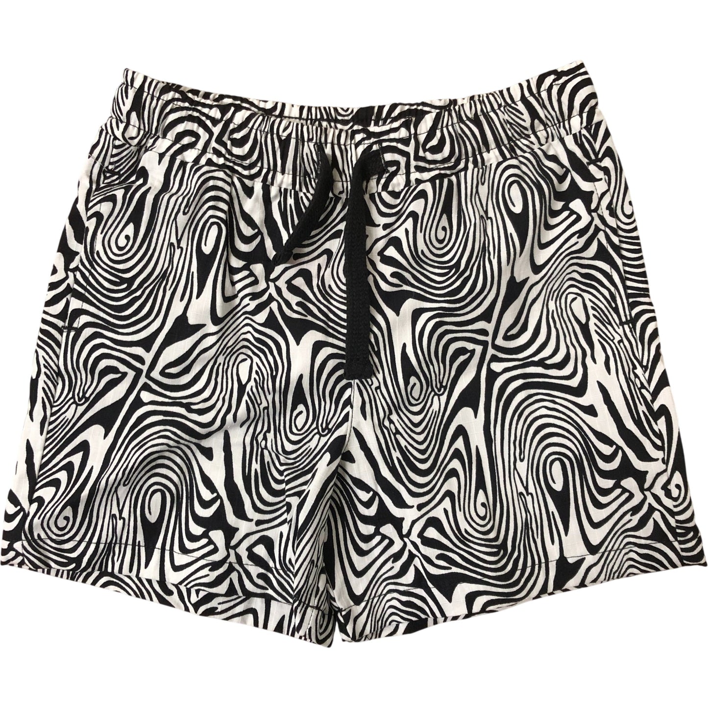 River Island Mini 18-24 Months Boys Black And White Swirl Pattern Shorts