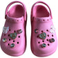 River Island Pink Clog Sandals Size 13 Girls With Decorations