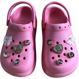 River Island Pink Clog Sandals Size 13 Girls With Decorations