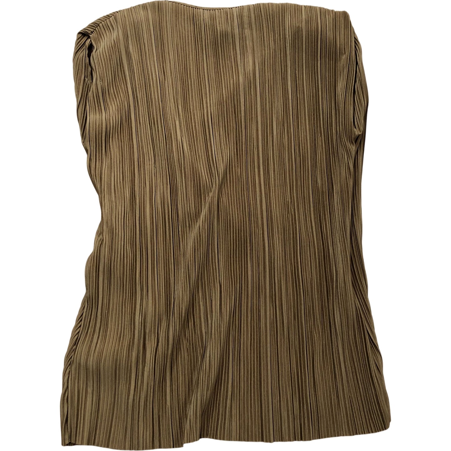 River Island Women's Pleated Top Size S Brown Wrap Style With Belt Detail