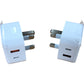 Ampegus USB A C Charger Dual Port Travel UK Plug Adapter Set 2 Pack