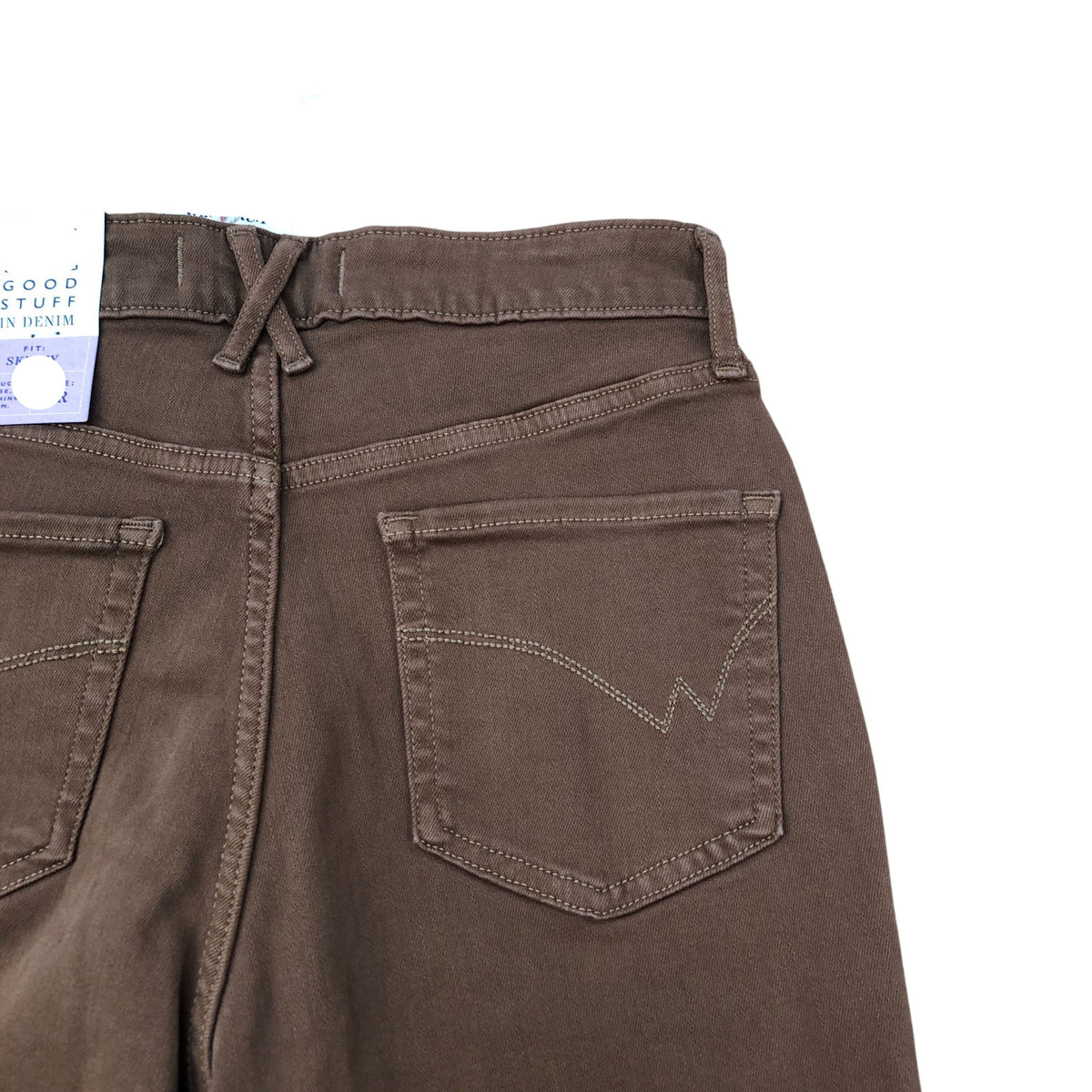 Amelia Skinny Jean Dark Tan Denim Stretch Trousers