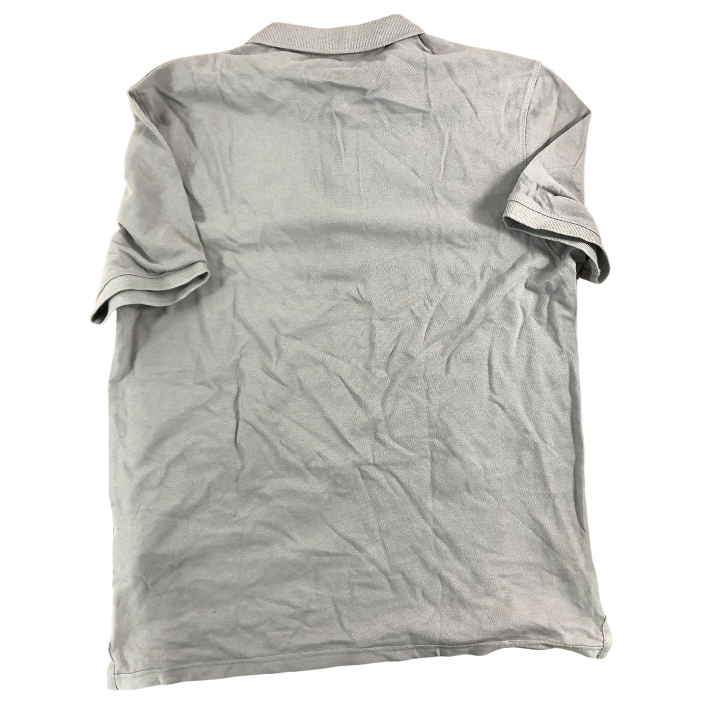 AllSaints Slim Fit Polo Shirt Large Men's Grey Short Sleeve Cotton