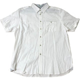 Men's Shirt Size XXL Short Sleeve White Cotton Blend Casual Top
