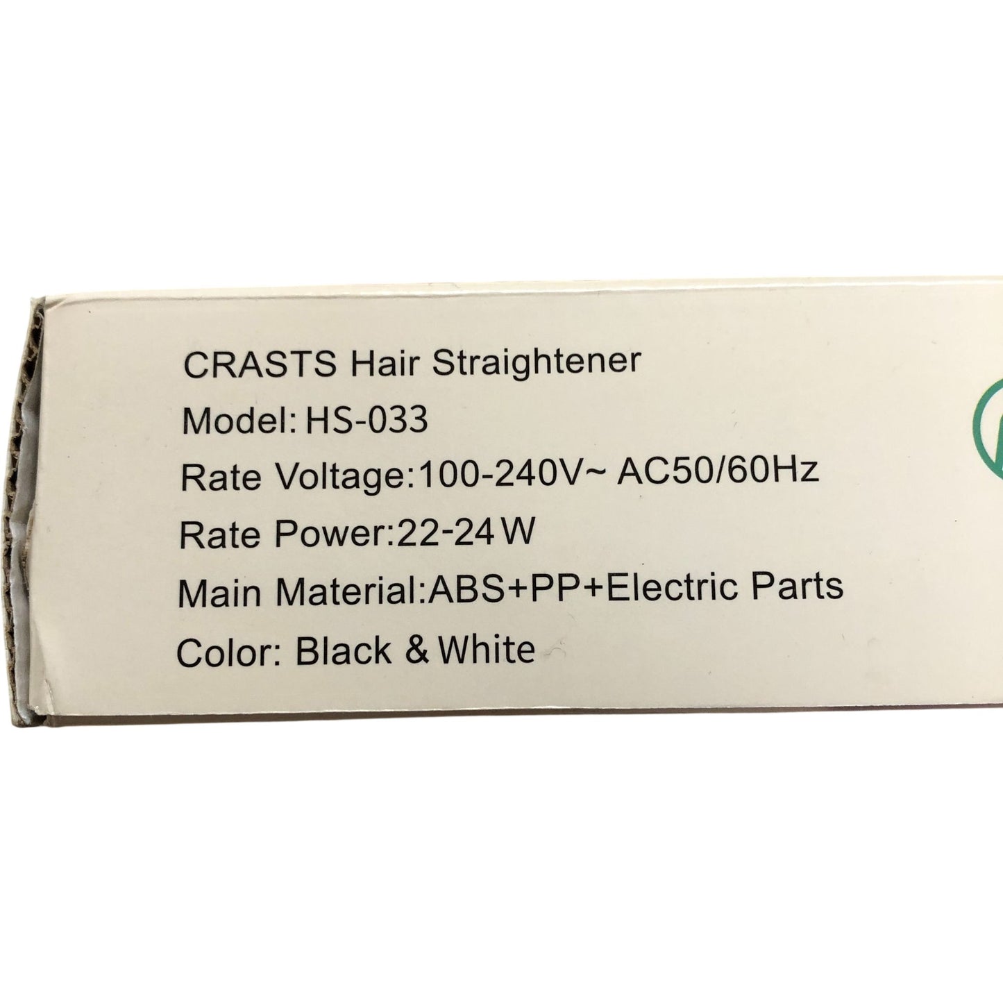 CRASTS Hair Straightener Model HS-033 Dual Purpose Professional Styling Tool