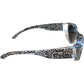 Face Shadow UV400 Polarized Women's Sunglasses Floral Print Black Frame