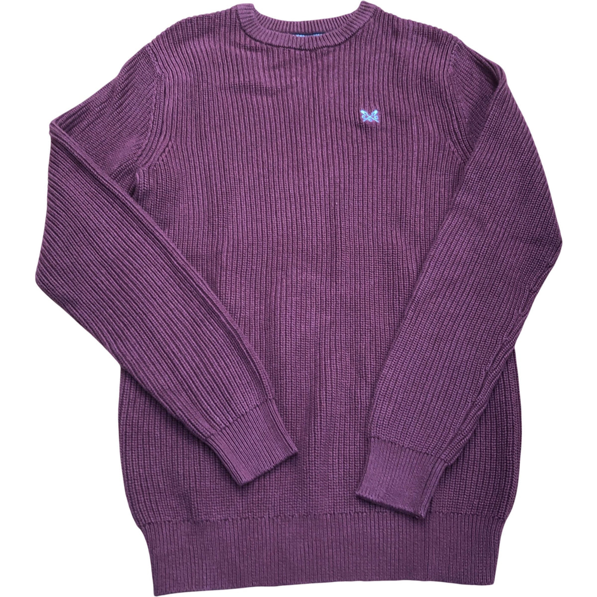 Crew Clothing Company Ribbed Burgundy Sweater
