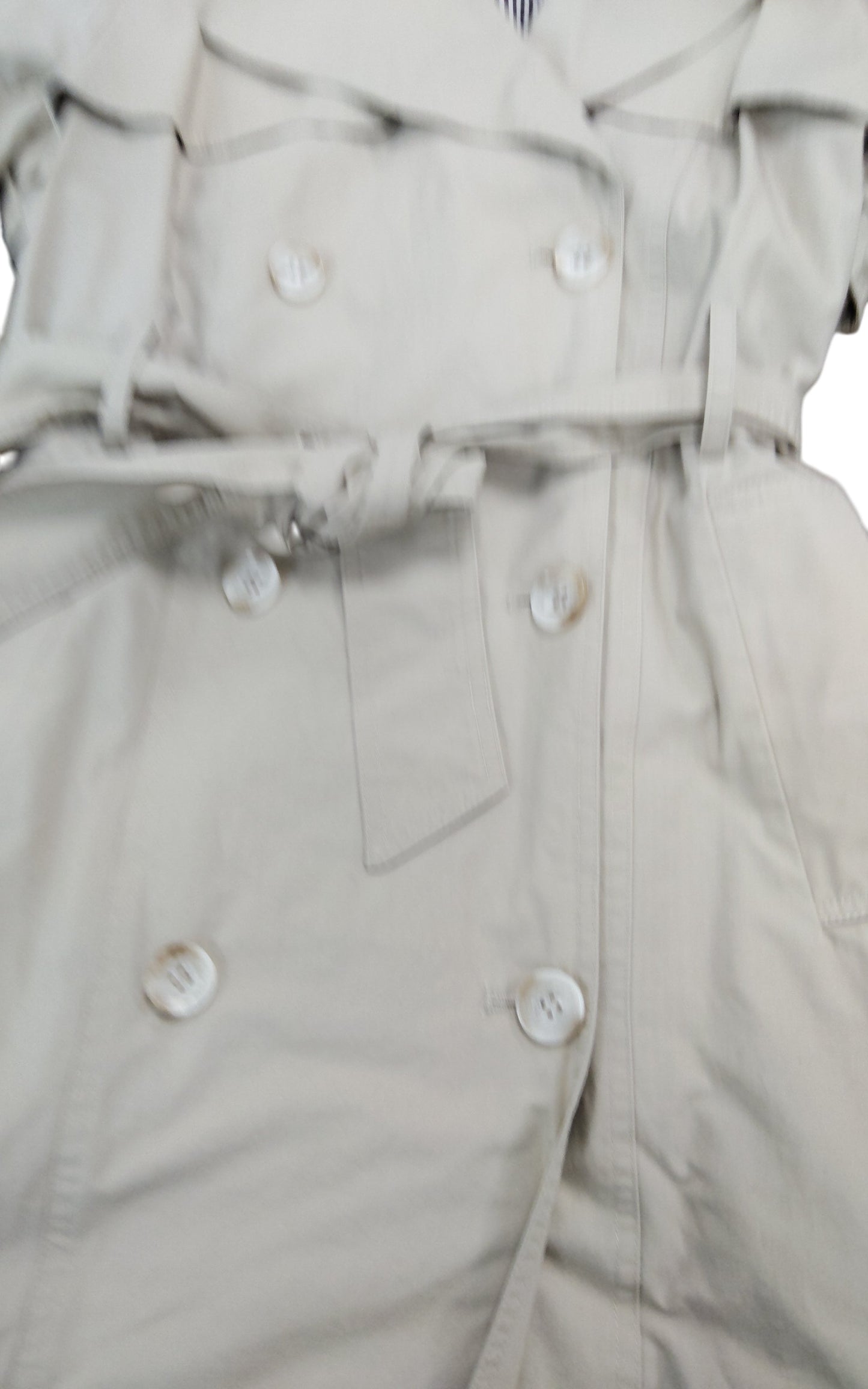 Trench Coat Size 12 Women's Classic Beige Double Breasted Outerwear