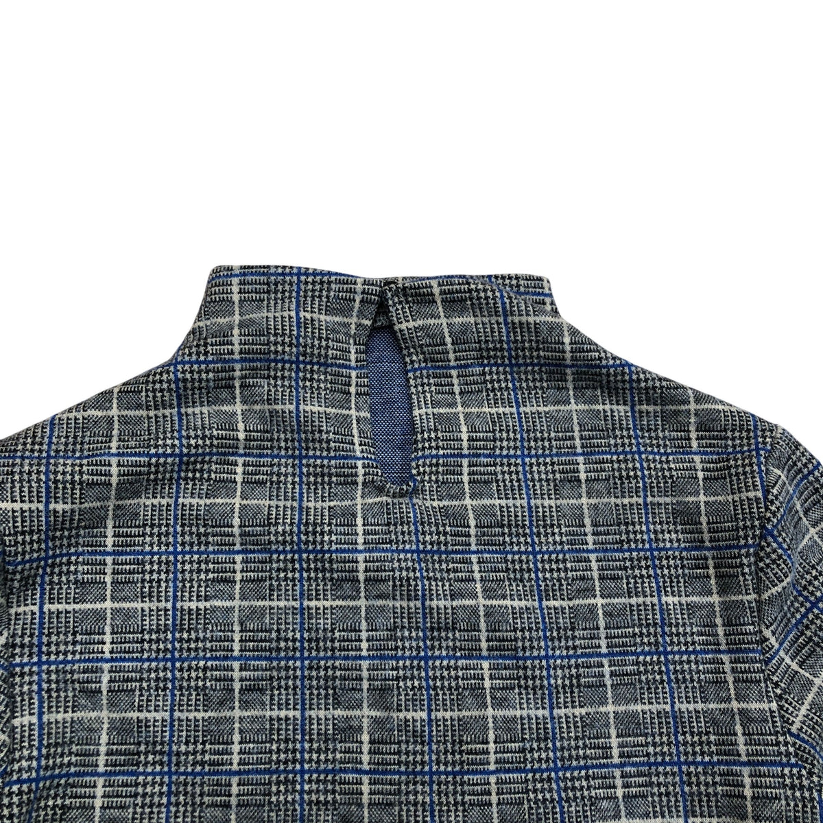 River Island Heritage Grey Plaid High Neck Top