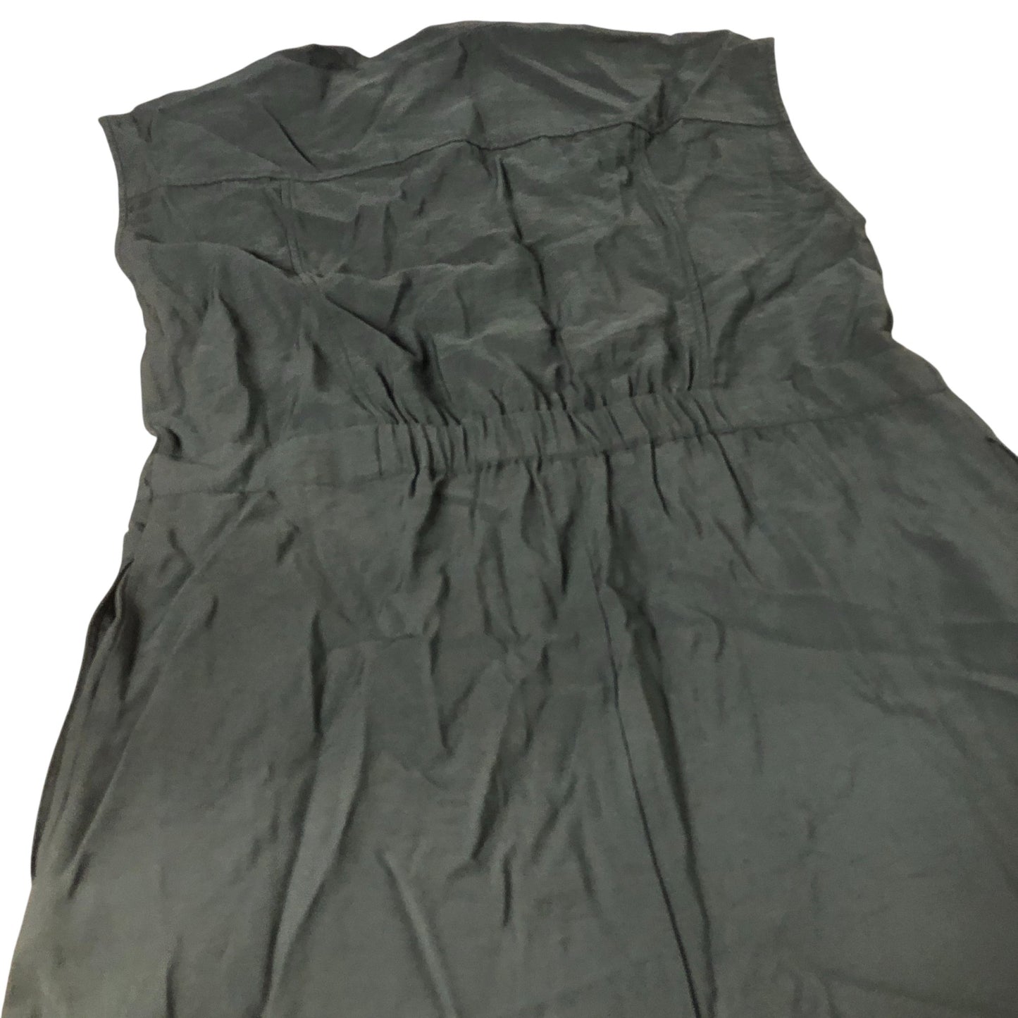 Branded Petite Jumpsuit UK10 Women's Olive Green Zip Up Sleeveless