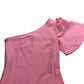 Dancing Leopard Pink One Shoulder Dress Size 6 Women's Short Sleeve