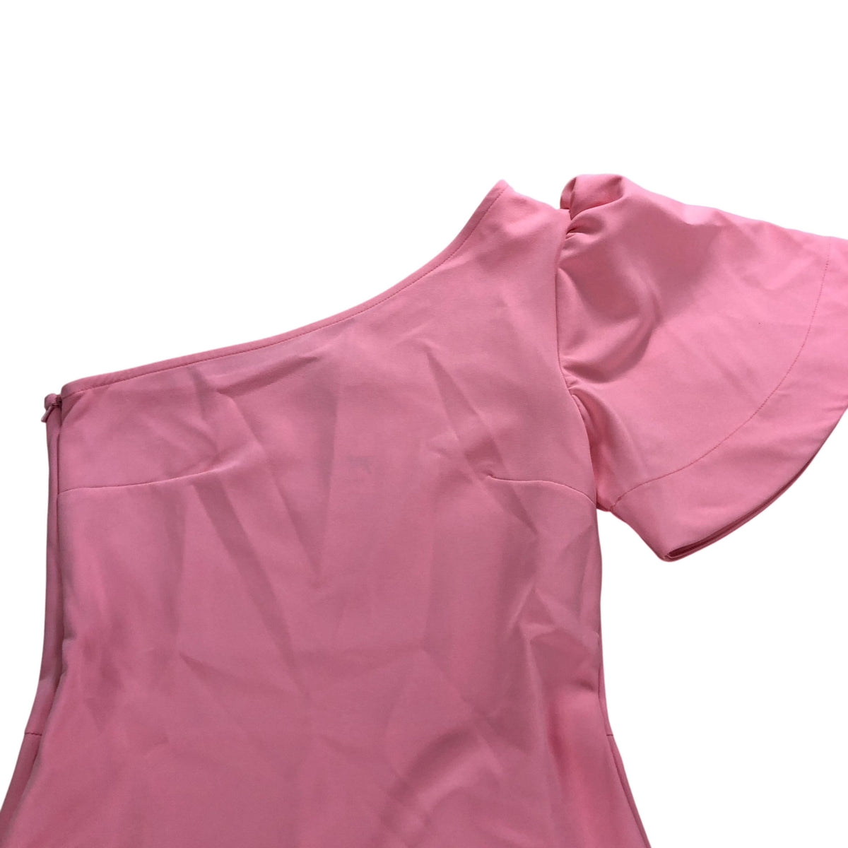 Dancing Leopard Pink One Shoulder Dress Size 6 Women's Short Sleeve