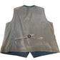 Blue Waistcoat Men's Formal Vest Polyester Blend Smart Casual 44" Regular