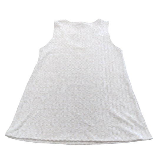River Island Women's White Textured Tank Top UK Size S Sleeveless Style