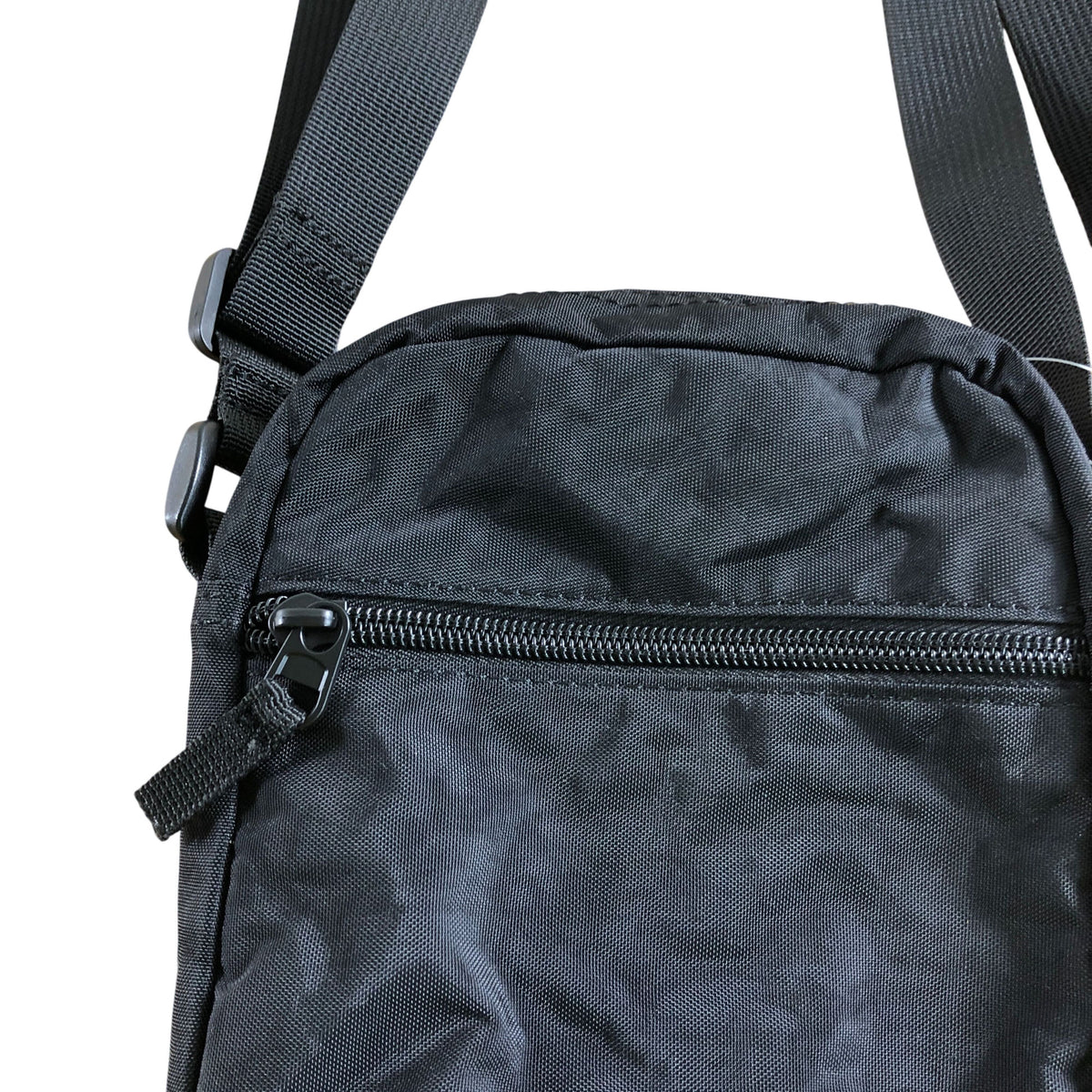 Small Cross Body Bag Black Polyester Adjustable Strap Unisex