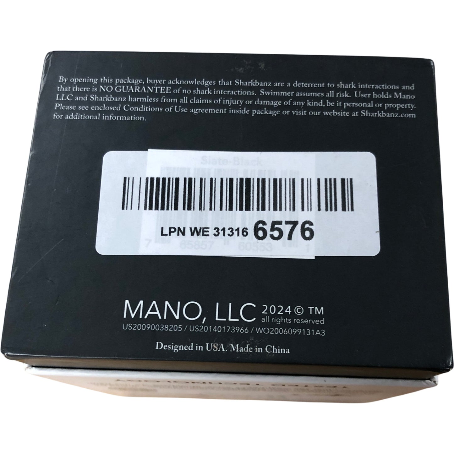 Sharkbanz 2 Slate Black Active Shark Deterrent Safety Technology Waterproof