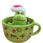 Grinch Mug And Plush Toy Set Festive Green Christmas Gift
