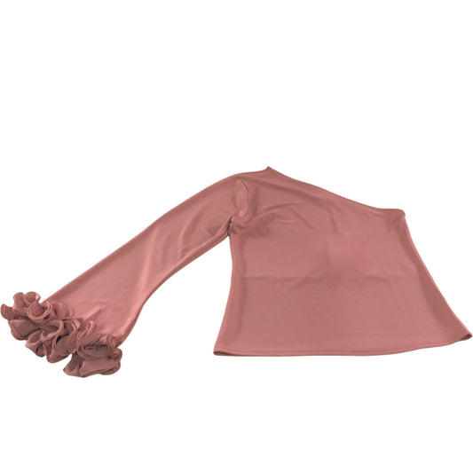 River Island Women's Pink Flared One Sleeve Top Size 14