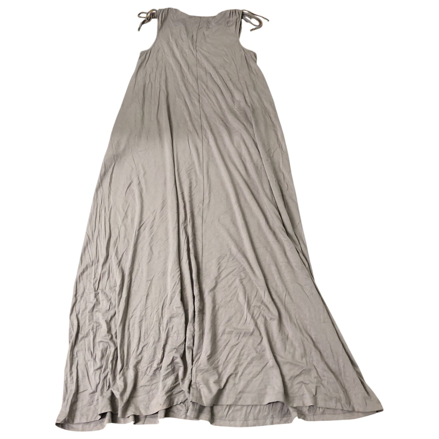 V Neck Tie Strap Light Brown Long Maxi Dress Size 12