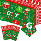 Ugly Sweater Party Christmas Table Cloth 3 Pieces 137x274cm PE
