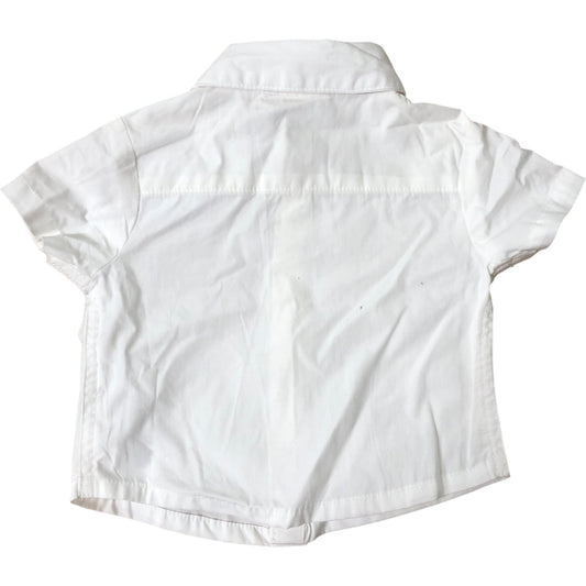 River Island White Short Sleeve Shirt 0-3 Months Baby Casual Summer Top
