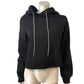 Allsaints Pippa Sparkle Hoody Large Women's Black Cropped Hoodie With Sparkly C